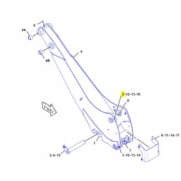 Priklijuokite kačių ekskavatoriaus krautuvo svirties kaištį