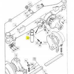 Priekinės ašies kaištis jcb dig cva 811 70018