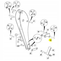 JCB kaušo kaištis 290x45 cva 811 50369