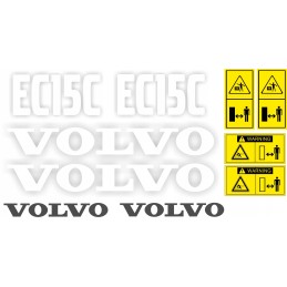 Volvo ec15c ec 15 c mini ekskavatoriaus lipdukai
