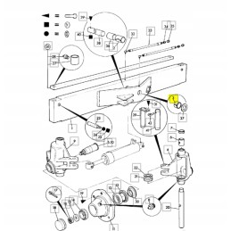 Priekinės ašies įvorė JCB Kop Lad 808 00172