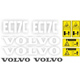 Volvo ec17c ec 17 c mini ekskavatoriaus lipdukai