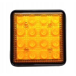 Lempa 12 24v stiprus LED 12x12 cm oranžinė