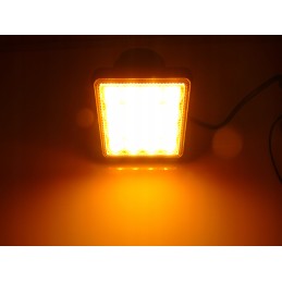 Lempa 12 24v stiprus LED 12x12 cm oranžinė