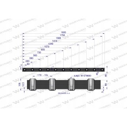 Sija krautuvo šakėms 1800mm Warynski