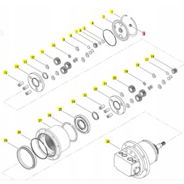 Yanmar vairavimo hidromotoro dangtelis sv15 sv26 vio17 57