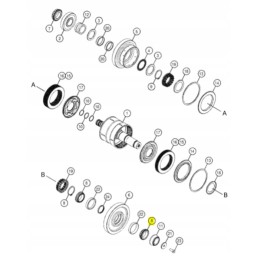 Sankabos ritininis guolis kačių ekskavatoriniam krautuvui