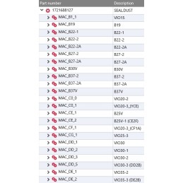 Yanmar sandariklis nuo dulkių cilindro stūmoklio kotui