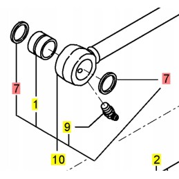 Yanmar sandariklis nuo dulkių cilindro stūmoklio kotui