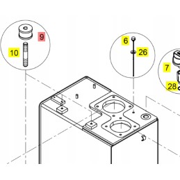 Yanmar radiatoriaus pagalvėlė b75w sv85 120 tl60 310