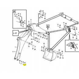 Rankinio fiksavimo poveržlė Volvo ekskavatoriniam krautuvui