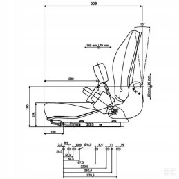 Juodos leidimo b12 sėdynė padengta PVC