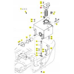 Yanmar sandarinimo žiedas hidraulinio filtro dangčiui
