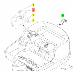 Yanmar LED šviesos jungiklis sv16 sv100 vio57