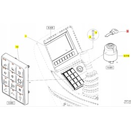 „Yanmar“ raktas skirtas b75 110 sv85 120 tc75 125