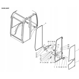 Yanmar SV16 SV26 salono rankena