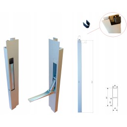 H600 aliuminio šoninė vertikali spyna, plz rankenos