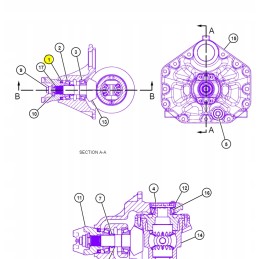 Priekinio tiltelio flanšo sandarinimas cat 428e cva