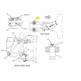 Pakabos kaiščio strėlė cat ekskavatorius cva
