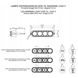 LED įspėjamoji lemputė ldo 2259 horpol