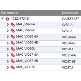 Yanmar sv vio kuro filtro tarpiklių komplektas