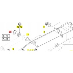 Yanmar fiksavimo žiedas SV85 SV120