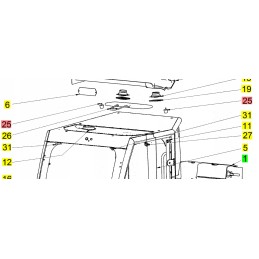 Yanmar durų spyna b7 vio20 vio80