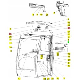 Yanmar durų spyna b7 vio20 vio80