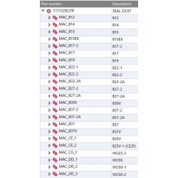 Yanmar anti-dulkių sandariklis svirties svirties