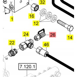 Yanmar matavimo antgalis s8 m16x1 5