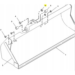 Cat ekskavatoriaus krautuvo kaušo tvirtinimo įvorė