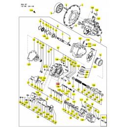 Yanmar o žiedo hidraulinio siurblio sekcija 1a g105