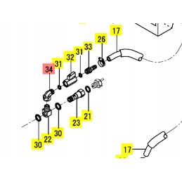 Yanmar aušinimo sistemos reguliuojama alkūnė 3 8