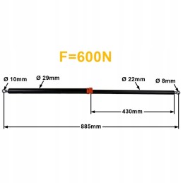 Manitou mlt626 mlt630 mlt725 dujų amortizatorius