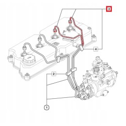Kuro vamzdis 3 ir 4, JCB dieselmax įpurškimo siurblys