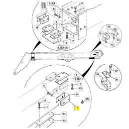 JCB teleskopinio krautuvo svirties slydimas 22 3 mm