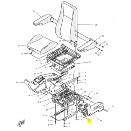 Cat M318 ratinio ekskavatoriaus porankio pavara
