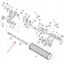 Slėgio ritinėlio šešiakampis velenas z81669