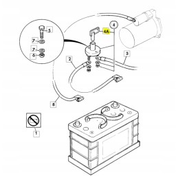 1x įžemintas uždegimo akumuliatoriaus raktelis 701 47401 jcb