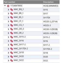 Yanmar guminė žarna SV15 SV22