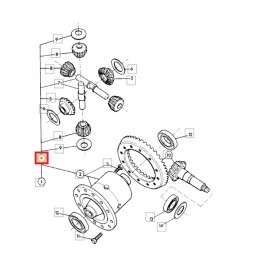 JCB 3 4 CX 450 11000 diferencialo remonto komplektas