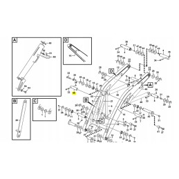 Volvo ekskavatoriaus krautuvo kaušo cilindro kaištis