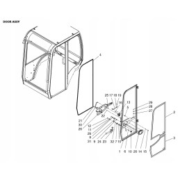 Yanmar SV18 26 durų atidarymo rankena