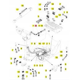 Yanmar alkūnės trišakis SV15 SV22