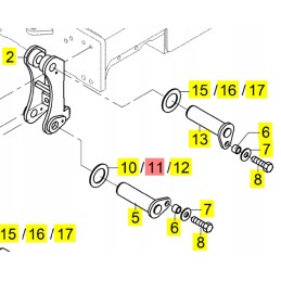 Yanmar ašmenų poveržlė b75w b110w sv85 sv120