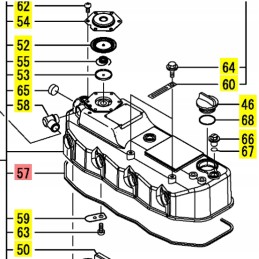 Yanmar variklio vožtuvo dangtelio sandariklio komplektas