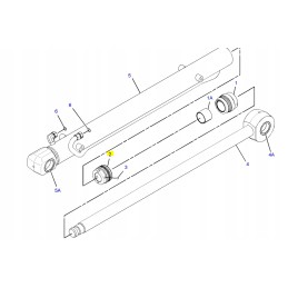 Cilindro stūmoklio sandariklis, skirtas ekskavatoriniam krautuvui Cat