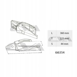 Dantų adapteris j350 9 6kg 6i6354 ašmenys 35mm
