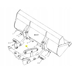 Cat ekskavatoriaus krautuvo kaušo jungtis
