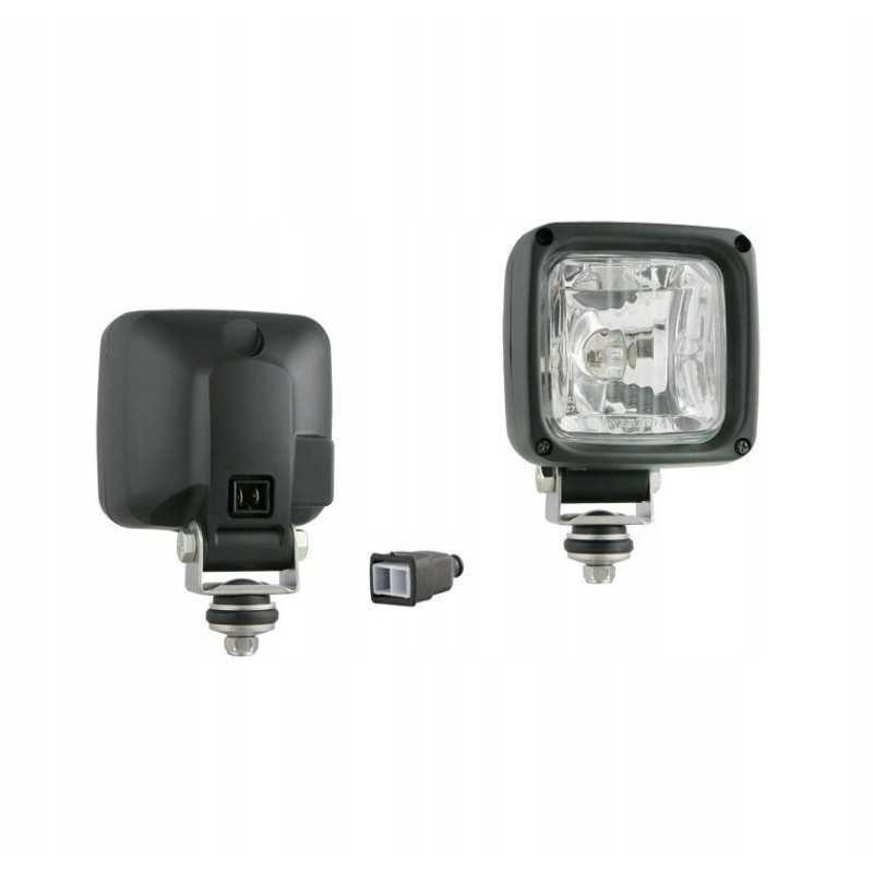 Halogeninė darbo lempa su įmontuota stiprintuvo jungtimi